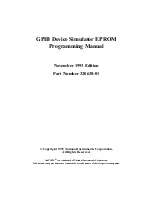 Preview for 1 page of National Instruments GPIB Device Simulator EPROM Programming Manual