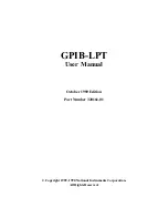 Предварительный просмотр 1 страницы National Instruments GPIB-LPT User Manual