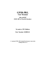 Preview for 1 page of National Instruments GPIB-PRL User Manual