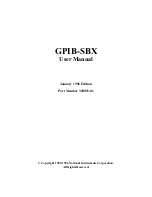 National Instruments GPIB-SBX User Manual preview