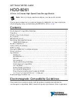 Preview for 1 page of National Instruments HDD-8261 Getting Started Manual