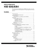 Предварительный просмотр 1 страницы National Instruments HDD-8263 Installation Manual