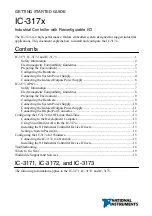 Preview for 1 page of National Instruments IC-3171 Getting Started Manual