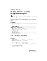 National Instruments ISM-7411 Getting Started preview