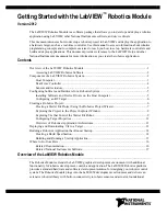 Preview for 1 page of National Instruments LabVIEW Robotics Module Getting Started