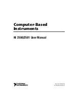 Предварительный просмотр 1 страницы National Instruments NI 2590/2591 User Manual