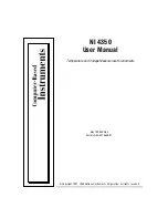 Preview for 1 page of National Instruments NI 4350 User Manual