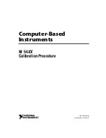 Preview for 1 page of National Instruments NI 54 Series Calibration Procedure