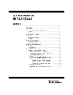 Предварительный просмотр 1 страницы National Instruments NI 5421 Calibration Procedure