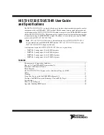 Preview for 1 page of National Instruments NI 5731 Series User Manual And Specifications