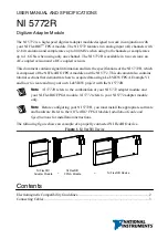 Preview for 2 page of National Instruments NI 5772R User Manual And Specifications