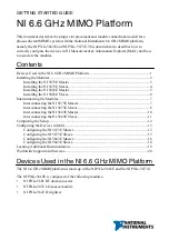 Preview for 1 page of National Instruments NI 6.6 GHz MIMO Getting Started Manual