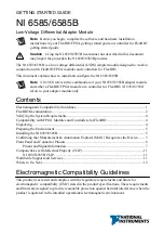 Preview for 1 page of National Instruments NI 6585 Getting Started Manual