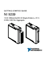 National Instruments NI 9209 Getting Started Manual preview