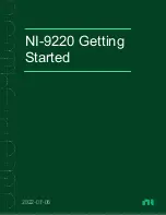 National Instruments NI 9220 Getting Started preview