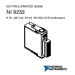 Предварительный просмотр 1 страницы National Instruments NI 9253 Getting Started Manual