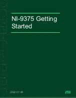 National Instruments NI 9375 Getting Started preview