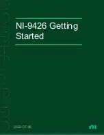 Предварительный просмотр 1 страницы National Instruments NI 9426 Getting Started