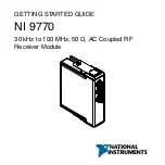 National Instruments NI 9770 Getting Started Manual предпросмотр