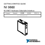 National Instruments NI 9860 Getting Started Manual preview