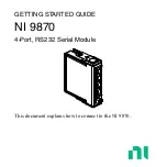 National Instruments NI 9870 Getting Started Manual preview