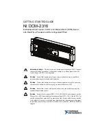 Preview for 1 page of National Instruments NI DCM-2316 Getting Started Manual