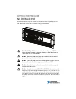 Предварительный просмотр 1 страницы National Instruments NI DCM-2316 Getting Started Manual