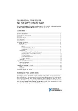 Preview for 1 page of National Instruments NI PCI-5122 Calibration Procedure