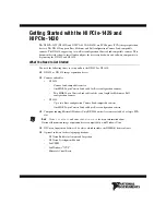 Preview for 1 page of National Instruments NI PCIe-1429 Getting Started