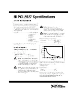 Предварительный просмотр 1 страницы National Instruments NI PXI-2527 Specifications