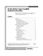 Preview for 1 page of National Instruments NI PXI-4070 Manual