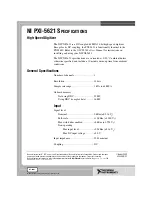 Предварительный просмотр 1 страницы National Instruments NI PXI-5621 Specification