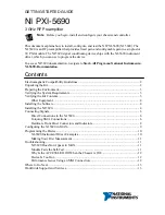 Preview for 1 page of National Instruments NI PXI-5690 Getting Started Manual