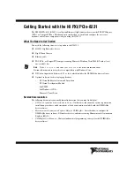 Preview for 1 page of National Instruments NI PXI/PCIe-8231 Getting Started