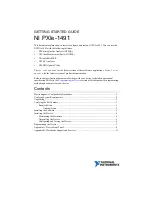 Preview for 1 page of National Instruments NI PXIe-1491 Getting Started Manual