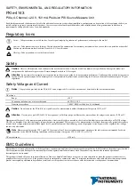 National Instruments NI PXIe-4143 Safety, Environmental, And Regulatory Information предпросмотр