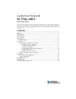 Preview for 1 page of National Instruments NI PXIe-4463 Calibration Procedure