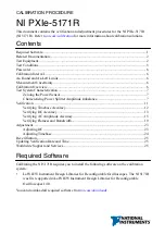 National Instruments NI PXIe-5171R Calibration Procedure preview