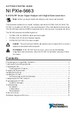 Preview for 2 page of National Instruments NI PXIe-5663 Getting Started Manual