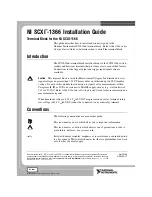 National Instruments NI SCXI -1366 Installation Manual preview