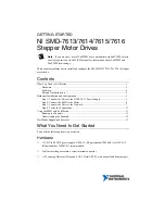 Preview for 1 page of National Instruments NI SMD-7613 Getting Started