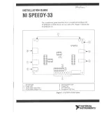 Preview for 1 page of National Instruments NI-SPEEDY-33 Installation Manual