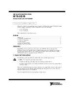 Preview for 1 page of National Instruments NI TB-2631B Installation Instructions Manual