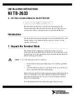 National Instruments NI TB-2633 Installation Instructions Manual preview