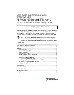 Preview for 1 page of National Instruments NI TB-4340 User Manual