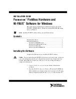 National Instruments PCI-FBUS Installation Manual preview