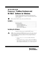 Предварительный просмотр 2 страницы National Instruments PCMCIA-FBUS/2 Installation Manual