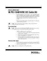 Предварительный просмотр 1 страницы National Instruments PXI-1042HVDC Installation Manual