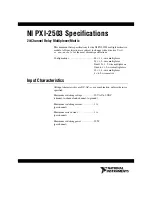 National Instruments PXI-2503 Specifications preview