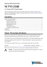 Preview for 1 page of National Instruments PXI-2568 Manual